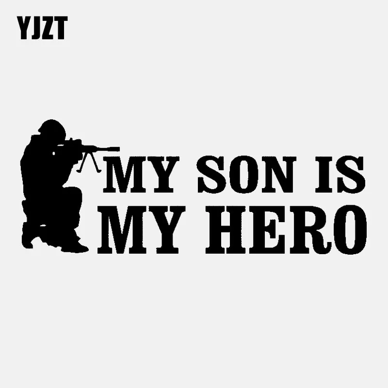 YJZT 17 9 см * 7 модная виниловая наклейка на автомобиль Мой сын-мой герой черные и