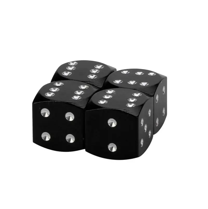 4 шт. Dice заглушки клапанов для автомобилей, мотоциклов, электромобилей 80-х. Новинка, развлечение, Ретро стиль, Universa, американский стиль, подходит для автомобилей, американские модели