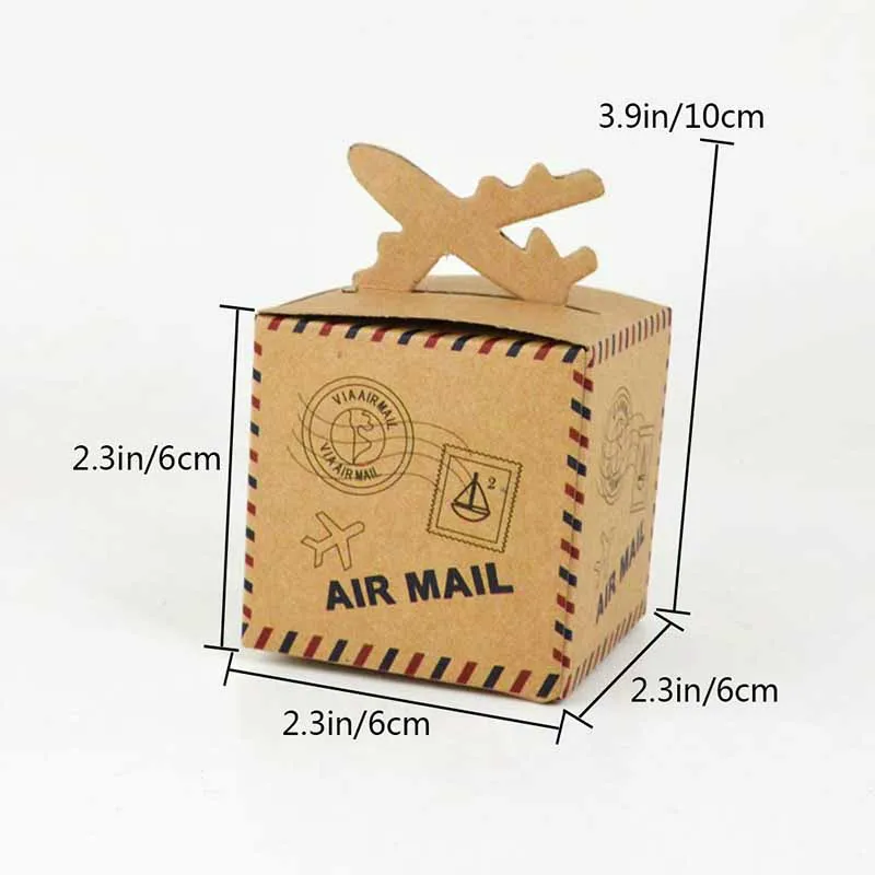 10 шт. Подарочная коробка для конфет в виде самолета|Украшения своими руками
