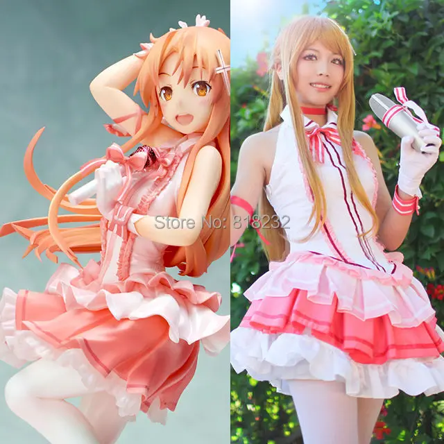 SAO Sword Art Online Юки Асуна Униформа рубашка платье наряд Аниме косплей костюмы |