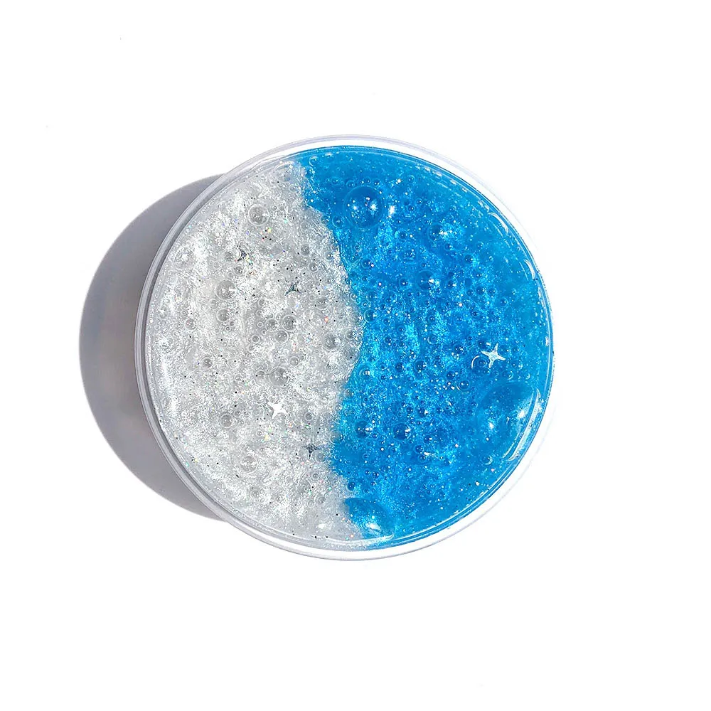 white blue 60 мл DIY Блестящий Galaxy Slime Sludge ароматизированный Пластилин хлопок грязь блеск Хрустальная глина снятие стресса детские игрушки - Цвет: white blue