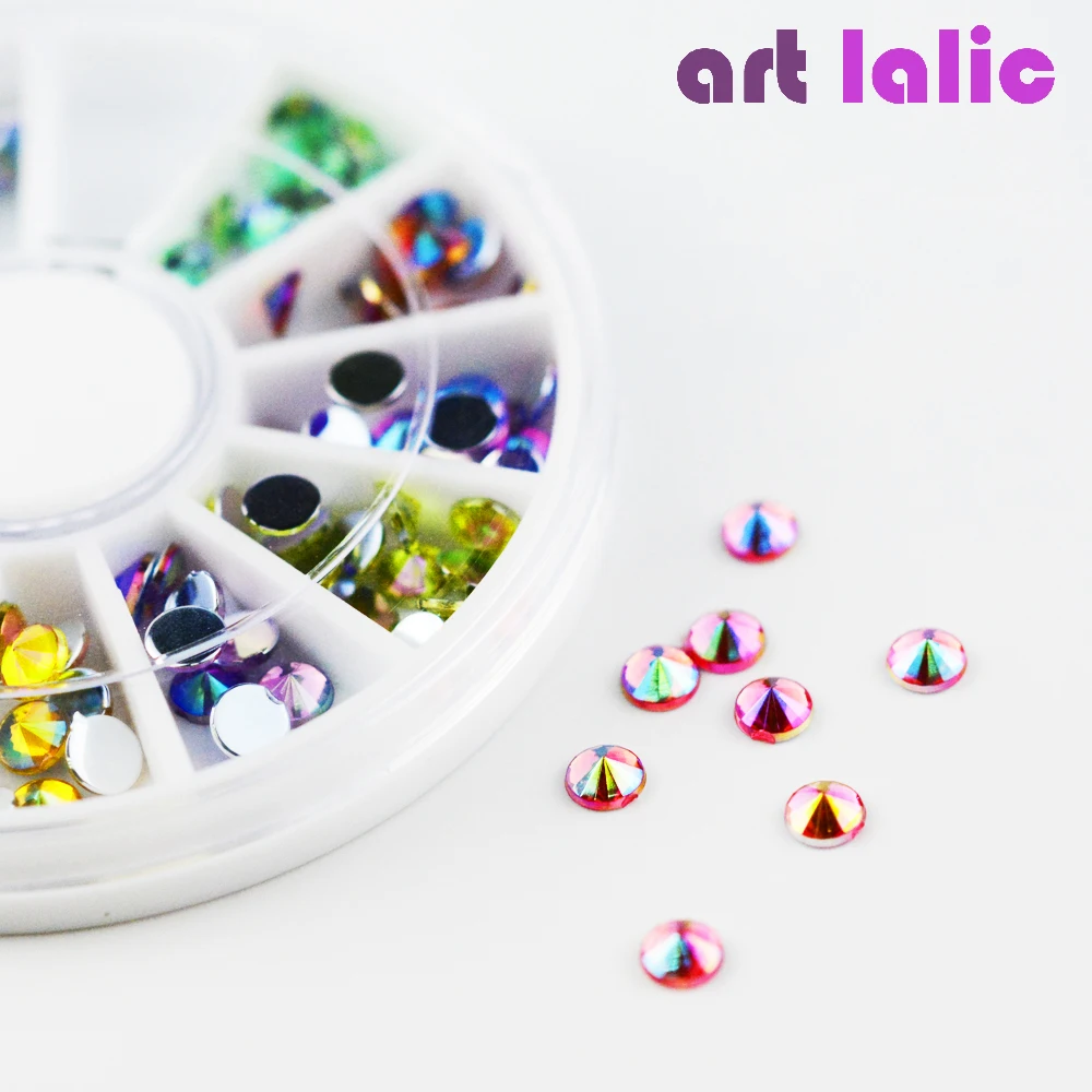 1 шт красочные украшения для ногтей плоская задняя часть акриловый УФ гель декор