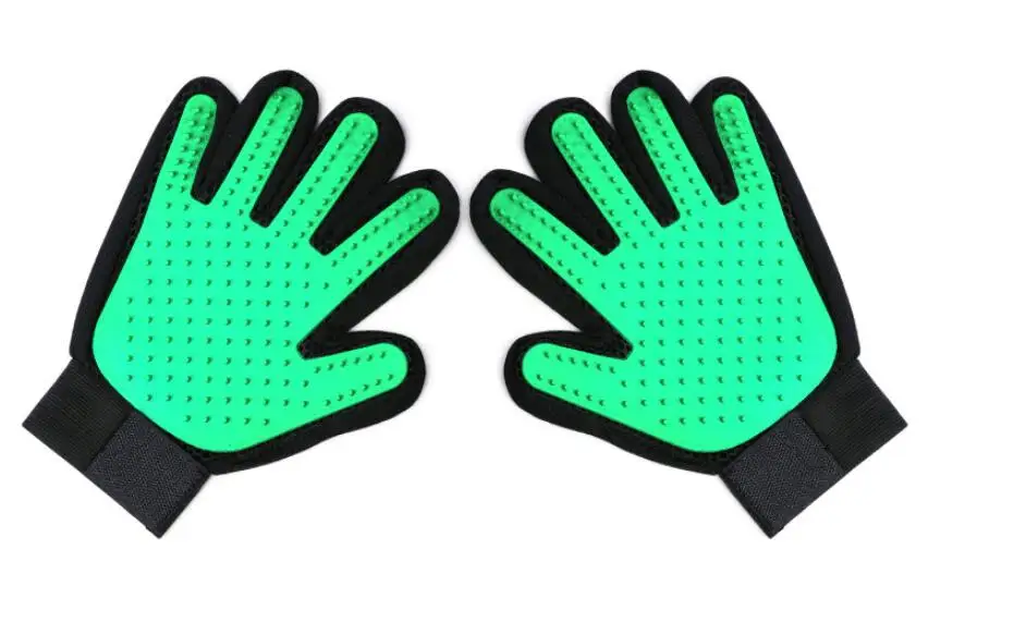 green Nicrew Hackle гребень для ухода и чистки перчатка для удаления волос для кошек и собак - Цвет: green