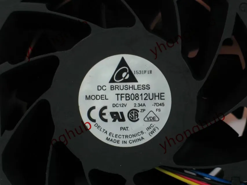 Серверный охлаждающий вентилятор Delta Electronics TFB0812UHE 12 В постоянного тока 2 34 А 80x80x38