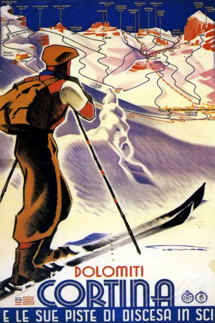 Винтажный постер для катания на лыжах спорта путешествий йоsemite Зимний спорт