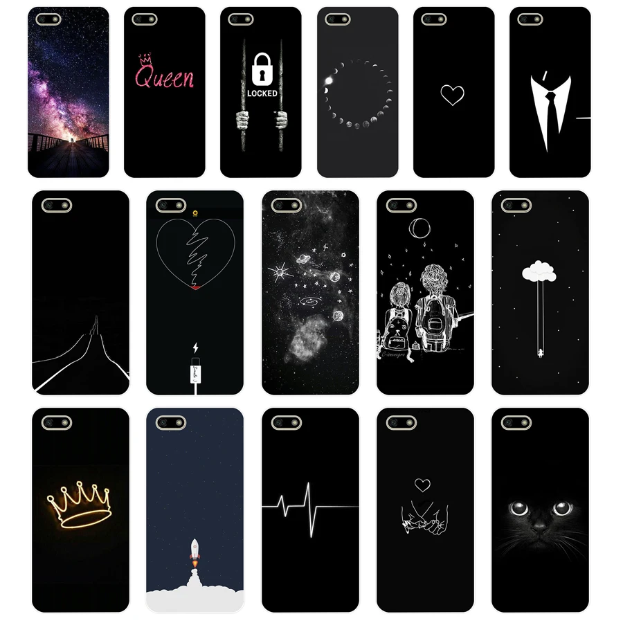 H Silicone case For 5.45&quot inch Huawei Y5 2018 PRIME Soft back cover Phone Case for on Coque bumper bags | Мобильные телефоны и
