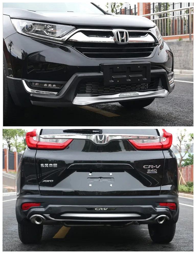 Авто бампер для Honda CR V CRV 2017 2018 Высокое качество ABS защитная пластина передние +