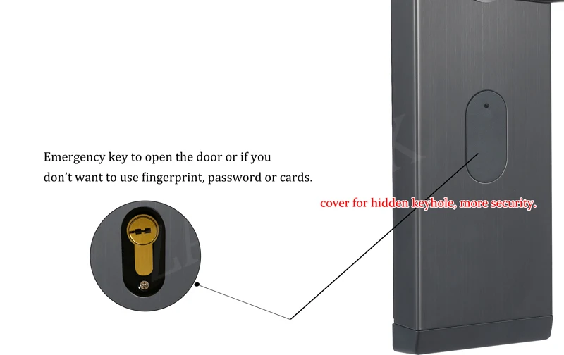 

Yobang Security Electronic Door Lock Smart Fingerprint+Password+4 Cards+2 Mechanical Keys Anti-theft Intelligent Door Lock