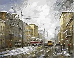 Набор для рисования по номерам на холсте зима Россия MaHuaf-W269 | Дом и сад