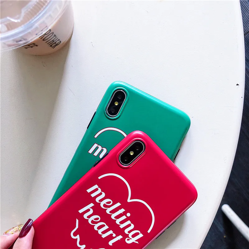 Fashion Phone Case For iphone 6 7 6s XS Max XR X 8 Plus Cover Soft TPU Melling Heart Love Fundas |