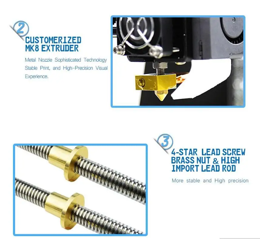 Ctc W5 3d принтер Reprap Prusa i3 DIY MK8 ЖК-принтер 3d Drucker Impressora Imprimante Resume power Failed Printing