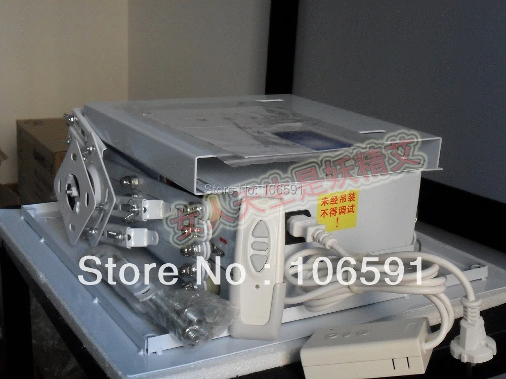 

3meter Electric Long Elevator Scissors Ceil Mount Bracket Lift Projector Remote Control 220v Ceiling Home Used