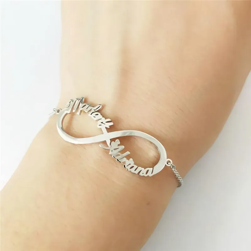 Персонализированные именные браслеты индивидуальная именная табличка для пары