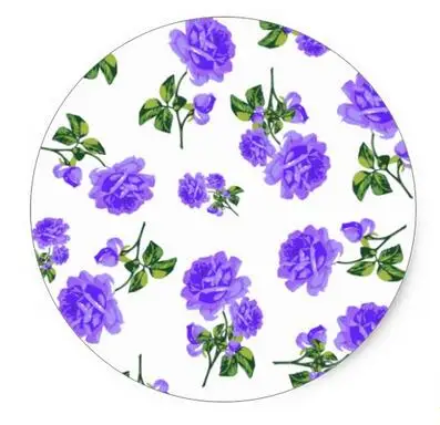 

1.5inch Vintage Purple Roses Classic Round Sticker
