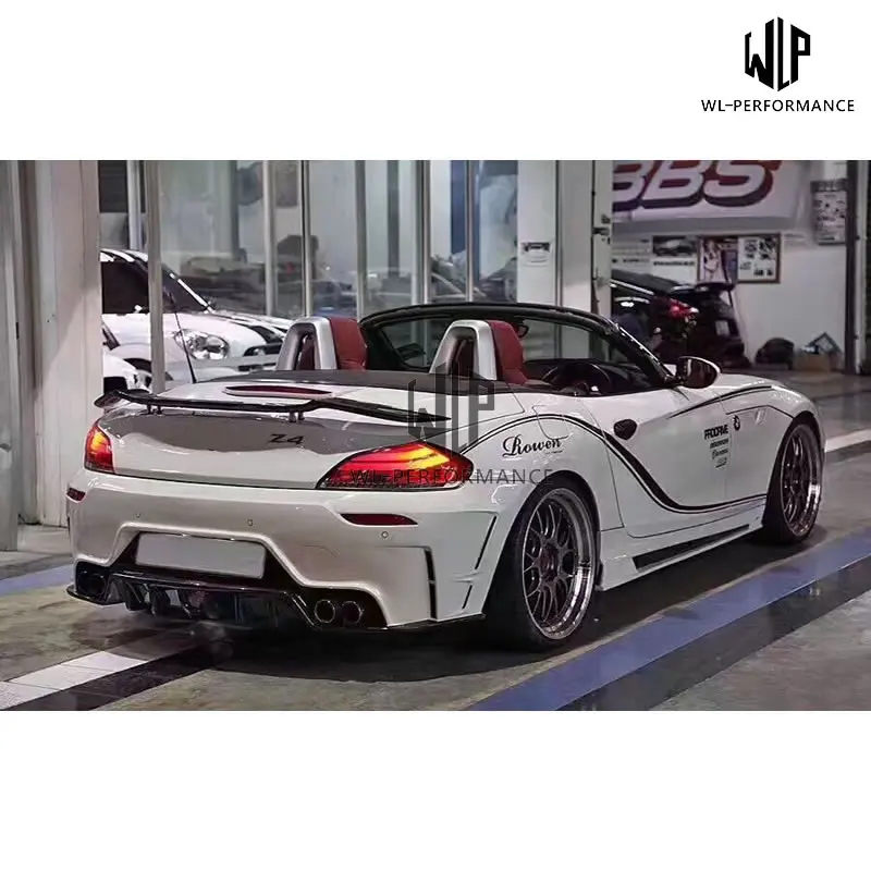E89 Z4 FRP неокрашенные кузова автомобиля комплект передний задний бампер для BMW Rowen
