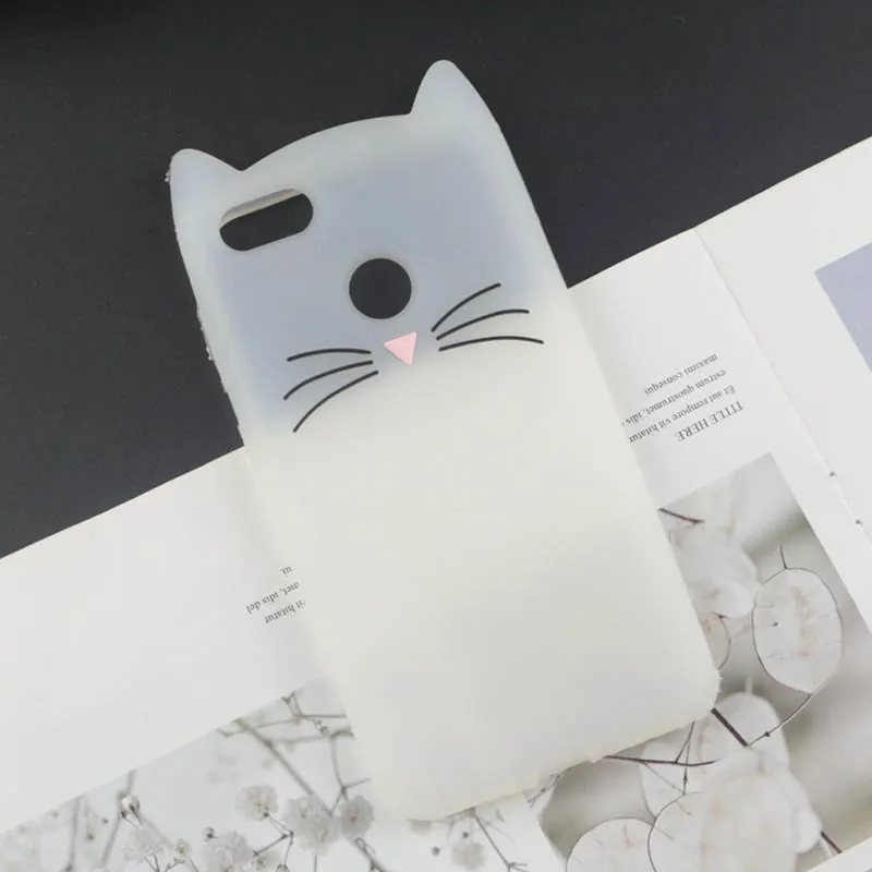 HuxuClear Милый силиконовый чехол с 3D рисунком для Xiaomi mi 8 Lite, чехол s, Япония, блестящая борода, кошка, кошечка с милыми ушками, чехол для телефона mi 8 SE - Цвет: HuxuClear