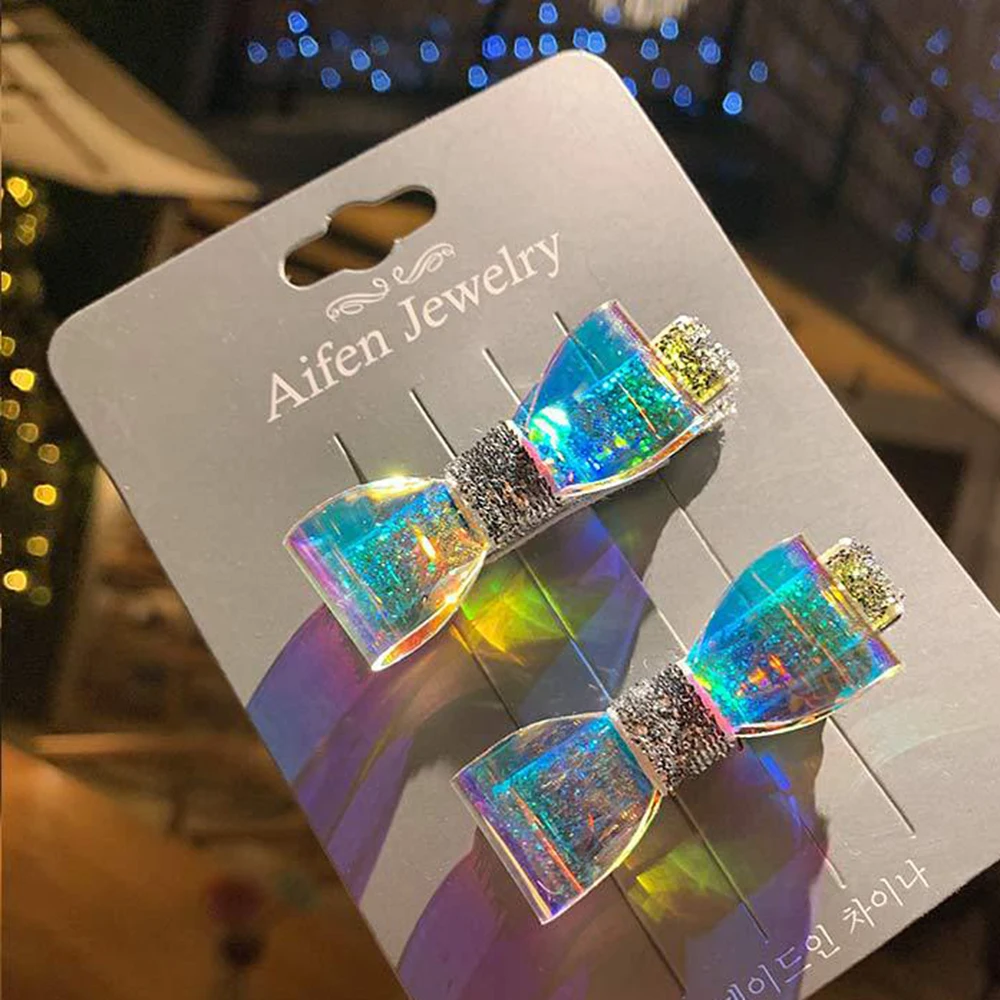 Корейский комплект из 2 предметов для девочек заколка волос с фантомным бантом