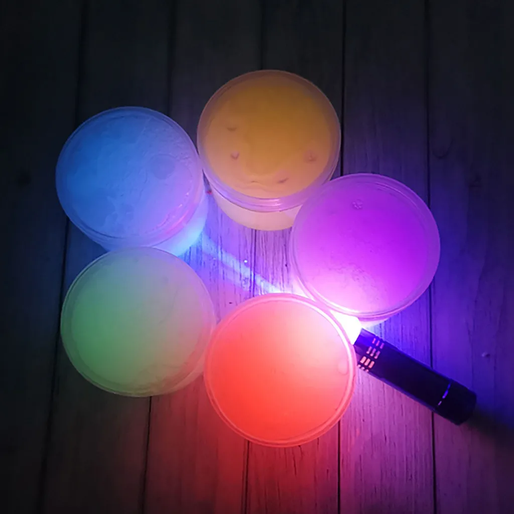 300 мл светящаяся DIY глина слизи 5 цветов светильник мягкие прелестные игрушки для