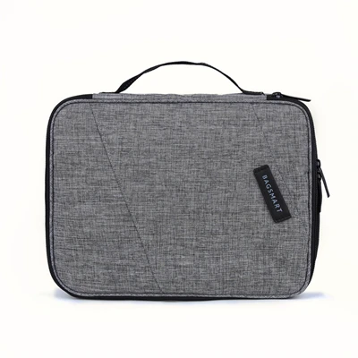 BAGSMART дорожный органайзер для электроники сумка портативный цифровой аксессуар сумка для кабеля зарядное устройство провод iPad водонепроницаемый гаджет сумка - Цвет: grey