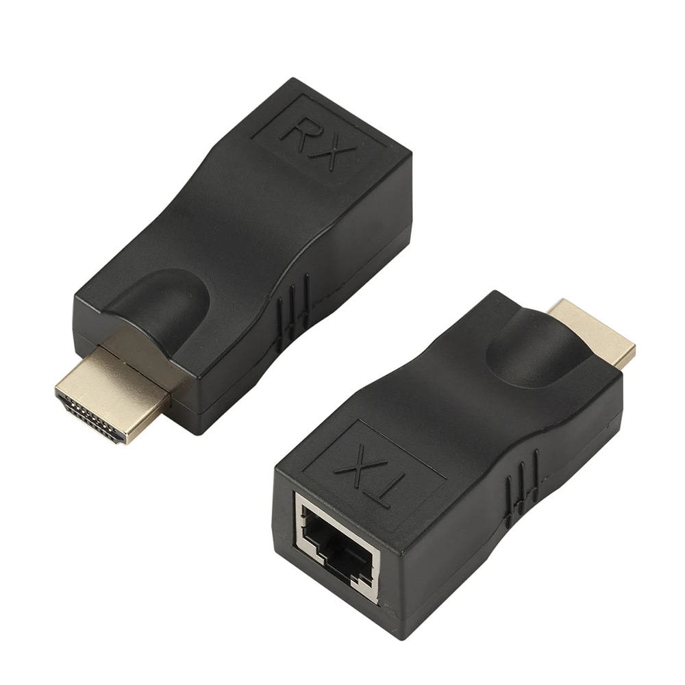 2 шт. 30 м 4K 3D HDMI совместимый 0 удлинитель для RJ45 через Cat 5e/6 сетевой адаптер Ethernet LAN *