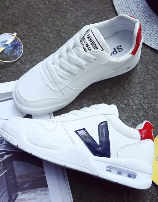 Бесплатная доставка 2019 Zapatos blancos Plataforma de primavera повседневные antideslizante para mujer cuero la