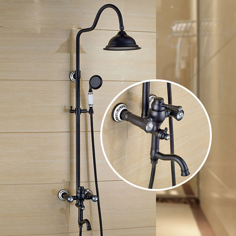 Современный 8 &quotсмеситель для душа с дождевой насадкой настенный вращается