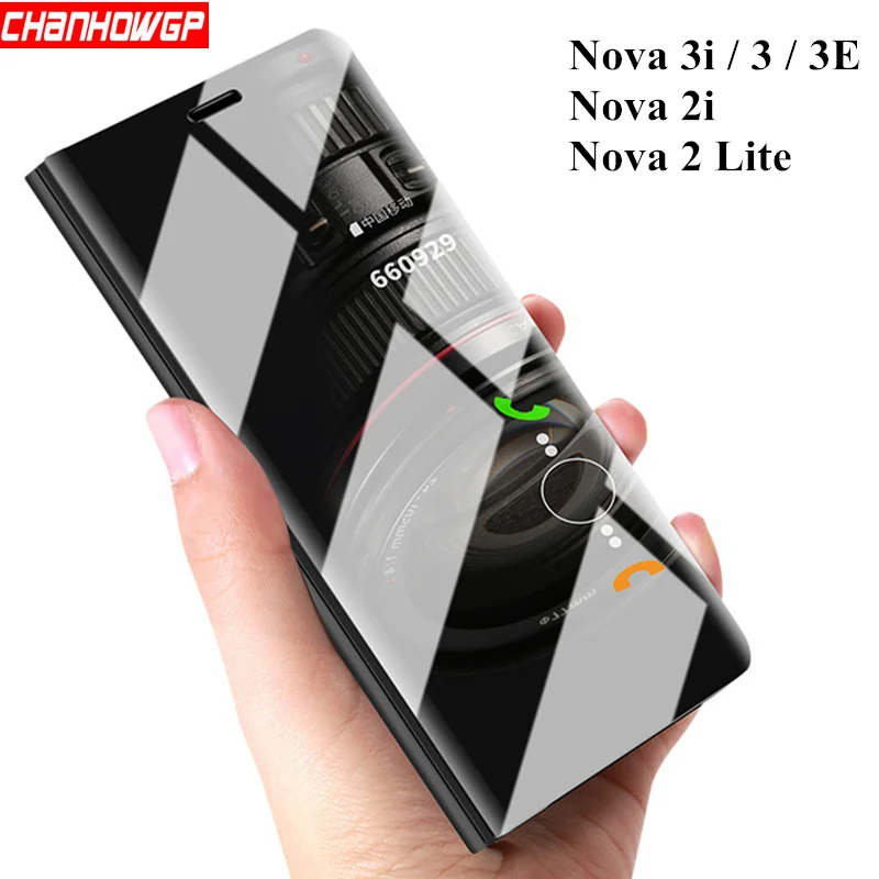 Зеркальный умный флип-чехол для Huawei Nova 3i 3 3e Nova3i Nova3 Nova3e 2i полная защитная крышка