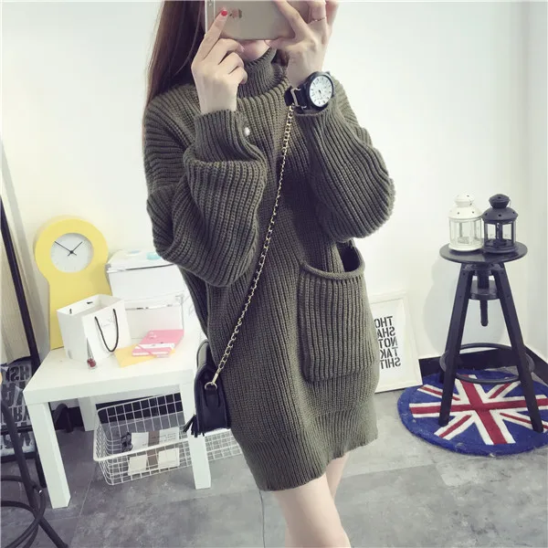 Для женщин пуловер женский свитер Мода 2017 г. осень-зима теплые Повседневное