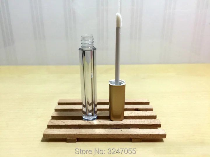 3 мл 50 шт./лот пустая прозрачная квадратная трубка для блеска губ с золотой