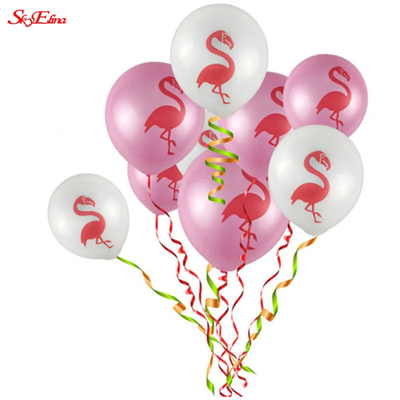 Рождественские латексные воздушные шары с фламинго 12 дюймов круглые украшение