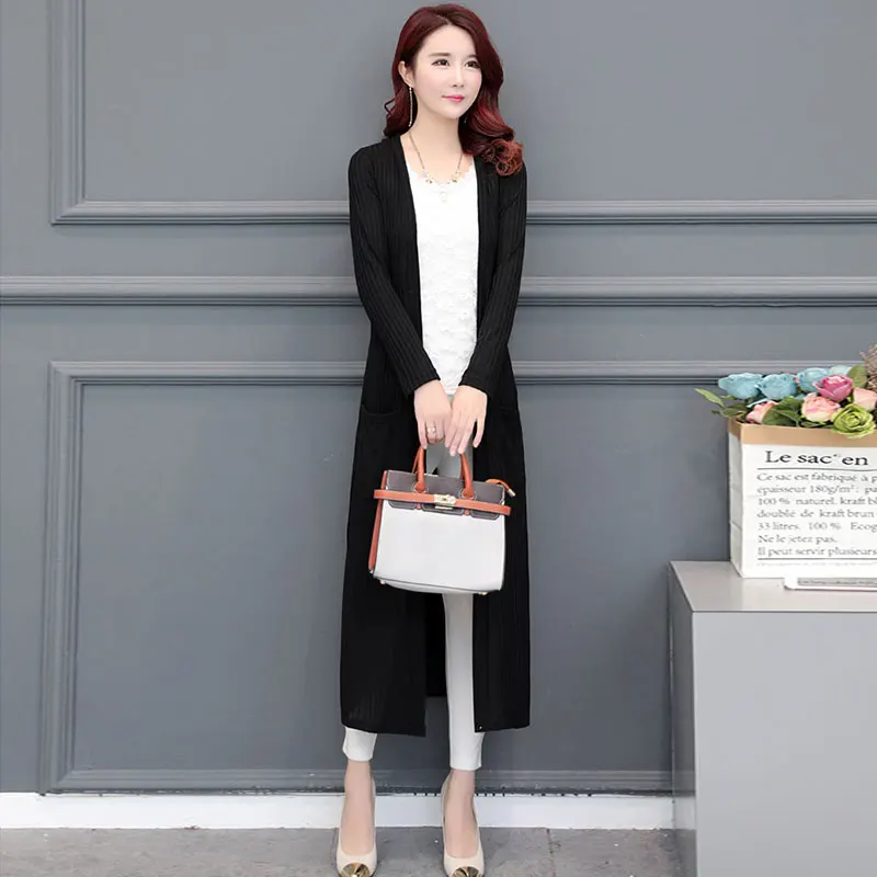 2019 новый весенне-осенний женский свитер шаль пальто винно-красного цвета