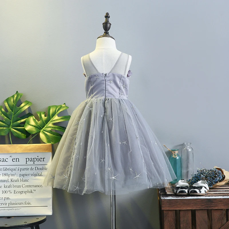 Girls Dress Bling Kids Clothing 2018 Summer Fashion Sleeveless Lace Tutu Star Princess Party EE-212 | Детская одежда и обувь