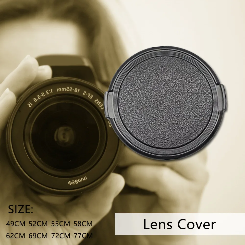 Защитная крышка для объектива камеры Centechia 49 52 55 58 62 67 72 77 мм передняя Canon Nikon Pentax
