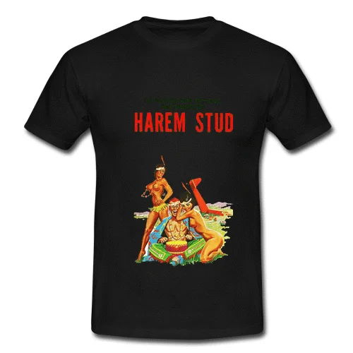 

Mens Black Retro Vintage Pinup Pulp Fiction Harem Stud Squaws Squaw Plane Crash