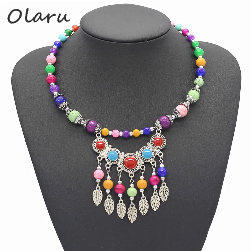 Ожерелье с подвеской в виде листика Олару женское ожерелье 4 вида цветов |