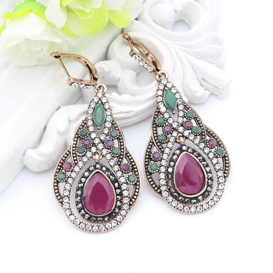 Винтажные марокканские женские синие каучуковые цветы с длинным крючком цвет