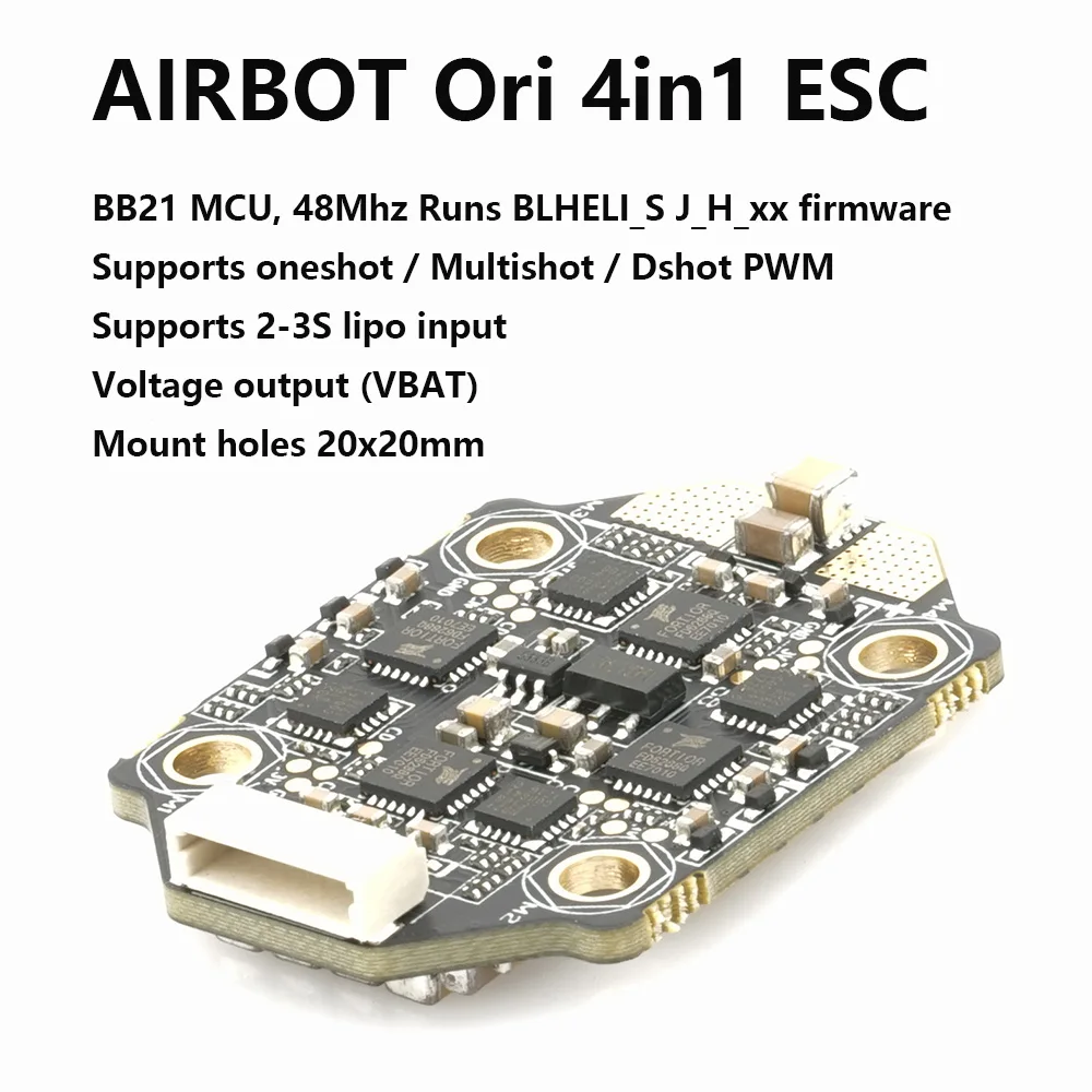 AIRBOT bashess ESC Ori 4in1 4x25A 2020 поддерживает DSHOT 600 Blheli_s 25a Встроенный датчик тока матовый 30a