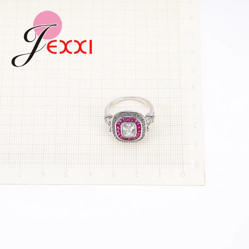 

Big Party Ring For Women Fashion 925 Sterling Silver Wedding Engagement Rings Jewelry With Crytal Micro Pave Anillos Mujer