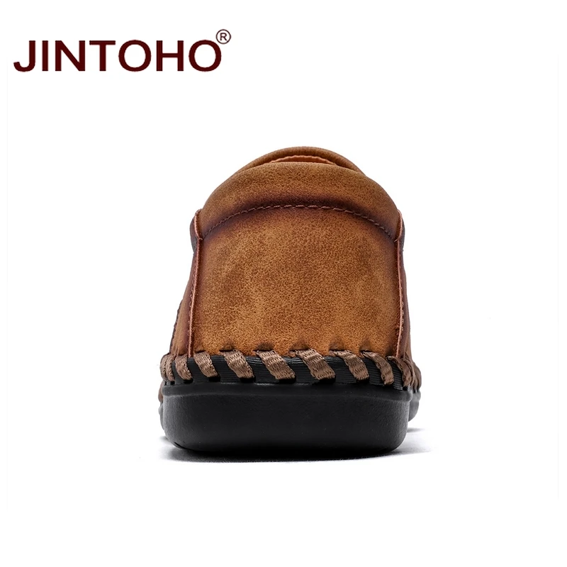 JINTOHO/брендовая мужская обувь модная кожаная повседневные мужские лоферы Летняя
