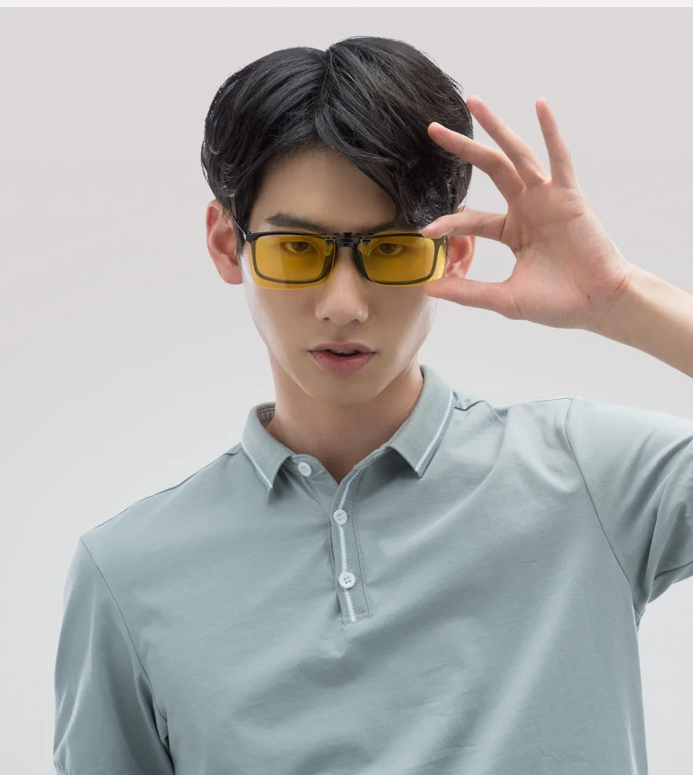 Xiaomi TS водительские очки ночного видения/Пилот солнцезащитный зажим TAC объектив с поворотом на 135 градусов зажим из цинкового сплава 10 г светильник для ночного drivi