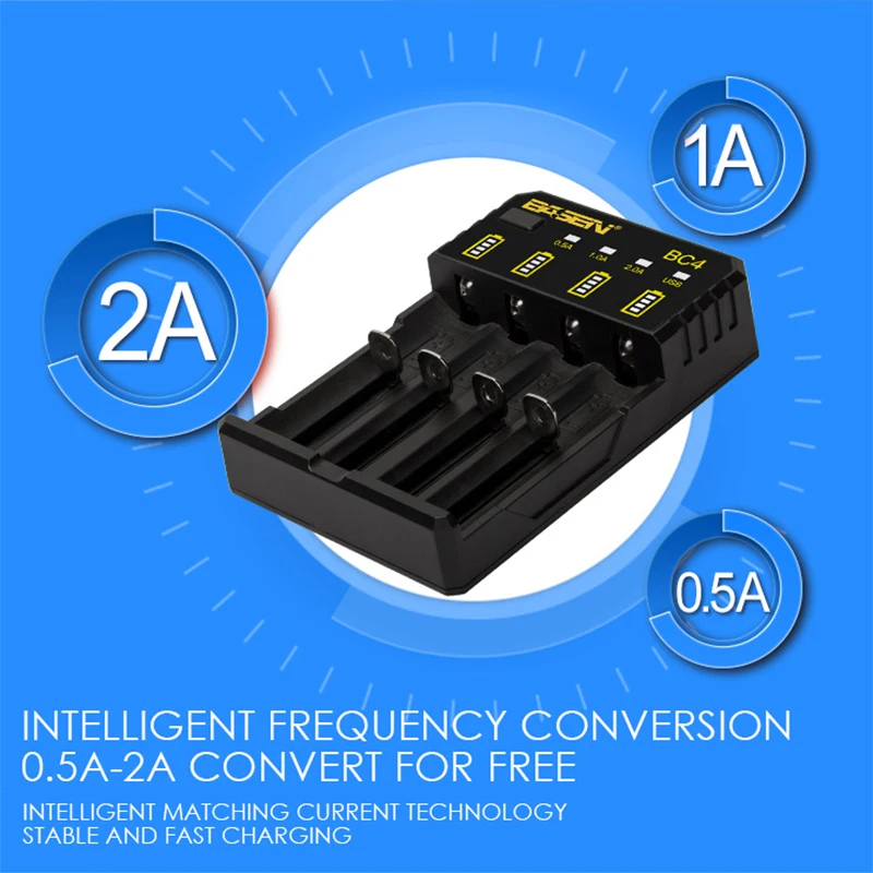 BC4 басен электроники Перезаряжаемые литий ионный Батарея Зарядное устройство 4