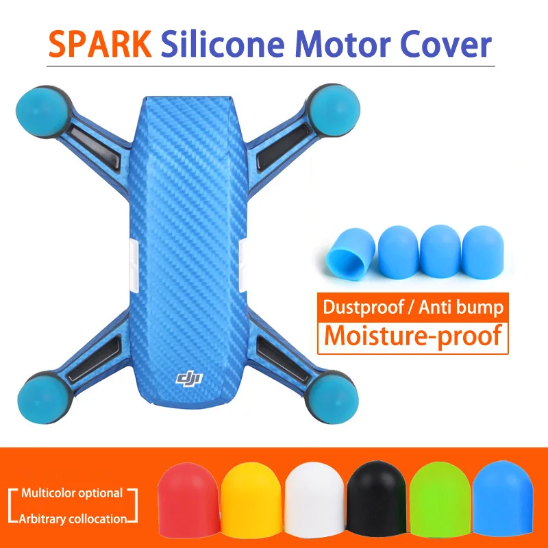 4pcs/set Silicone Motor Cover for DJI SPARK Protector Protective Guard Cap | Электроника