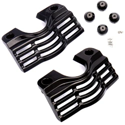Gloss Black L/R ребристая Щелевая головка болт Свеча зажигания Чехлы для HARLEY TOURING ELECTRA STREET GLIDES ROAD KINGS 99-14 13 12 11 10 09 08 07 06 - Цвет: Gloss Black