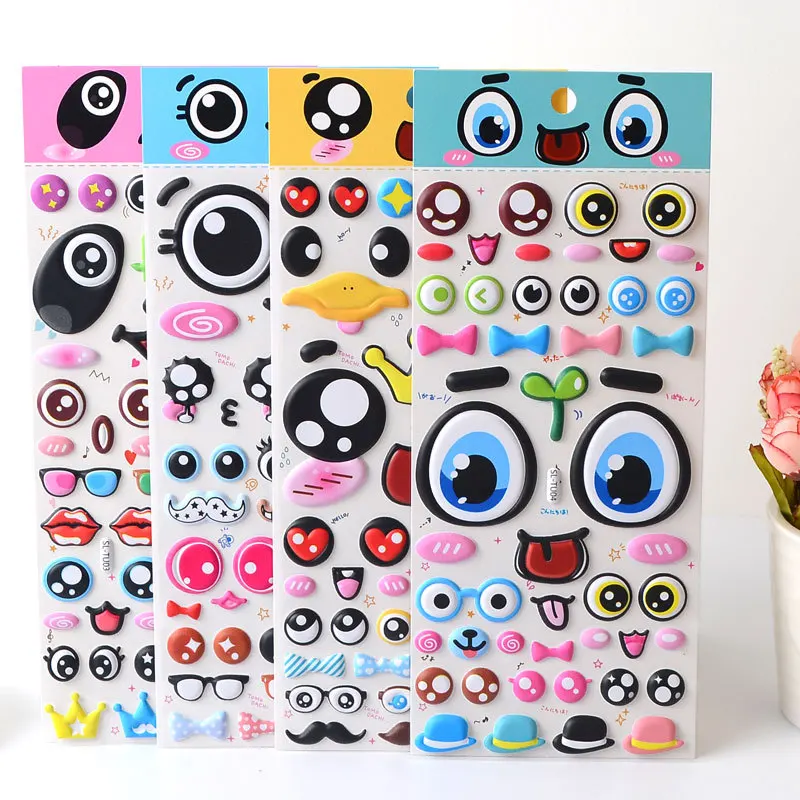 CCINEE милые наклейки эмодзи глаза используемые для Аксессуары куклы сделай сам