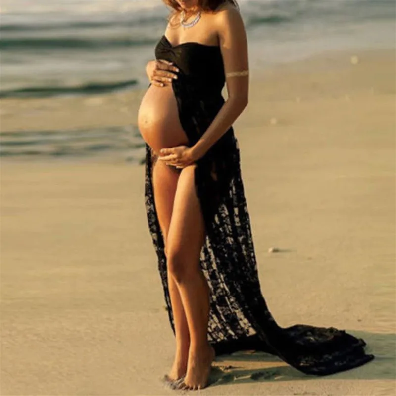 Женское платье макси для беременных фотография беременной женщины реквизит