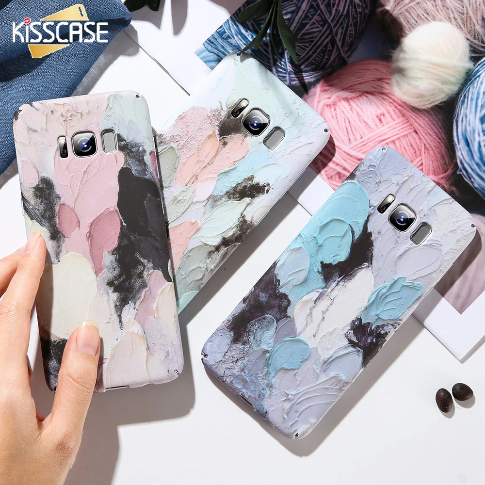 KISSCASE светящийся Жесткий ПК чехол для Samsung Galaxy A5 A7 A3 2017 2016 художественный с