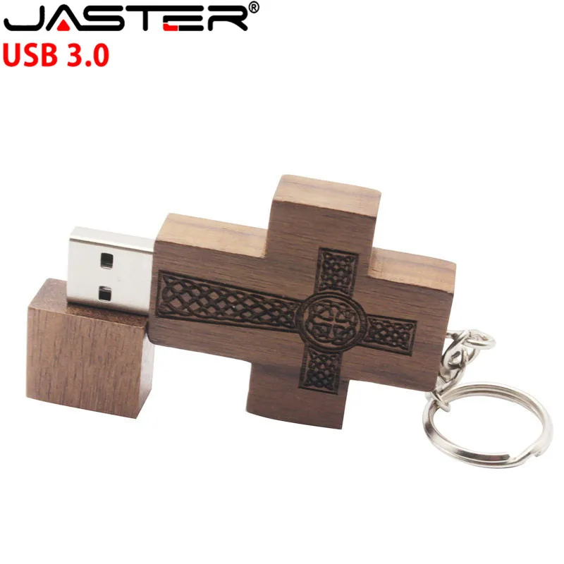 JASTER USB 3 0 логотип клиента деревянный Флешка крест карта памяти 8 ГБ 16 32 кресты флэш