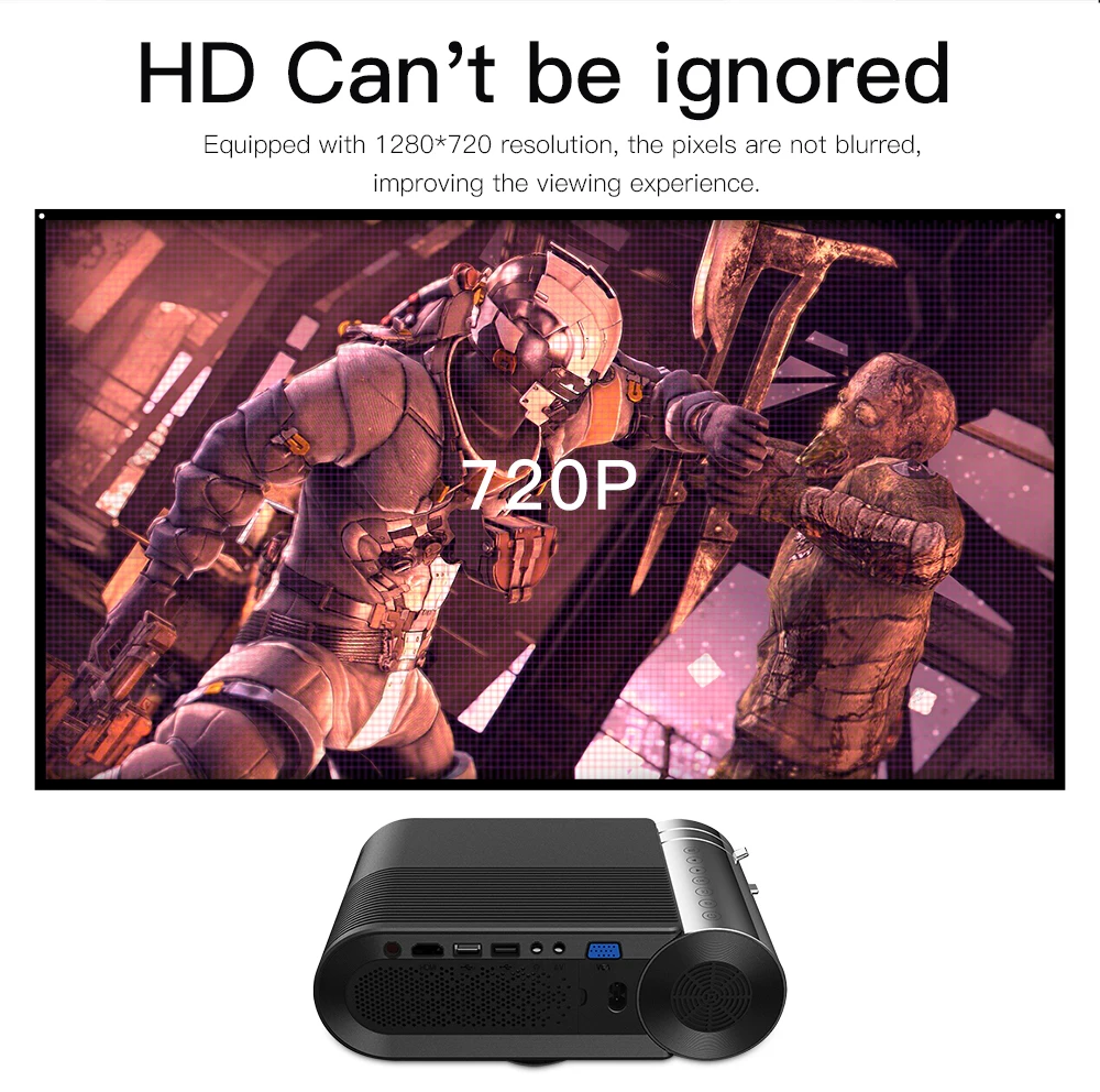 CRENOVA новейший HD 720P светодиодный проектор для 1080P беспроводной WiFi мультиэкранный видео проектор 3D HDMI VGA AV проектор