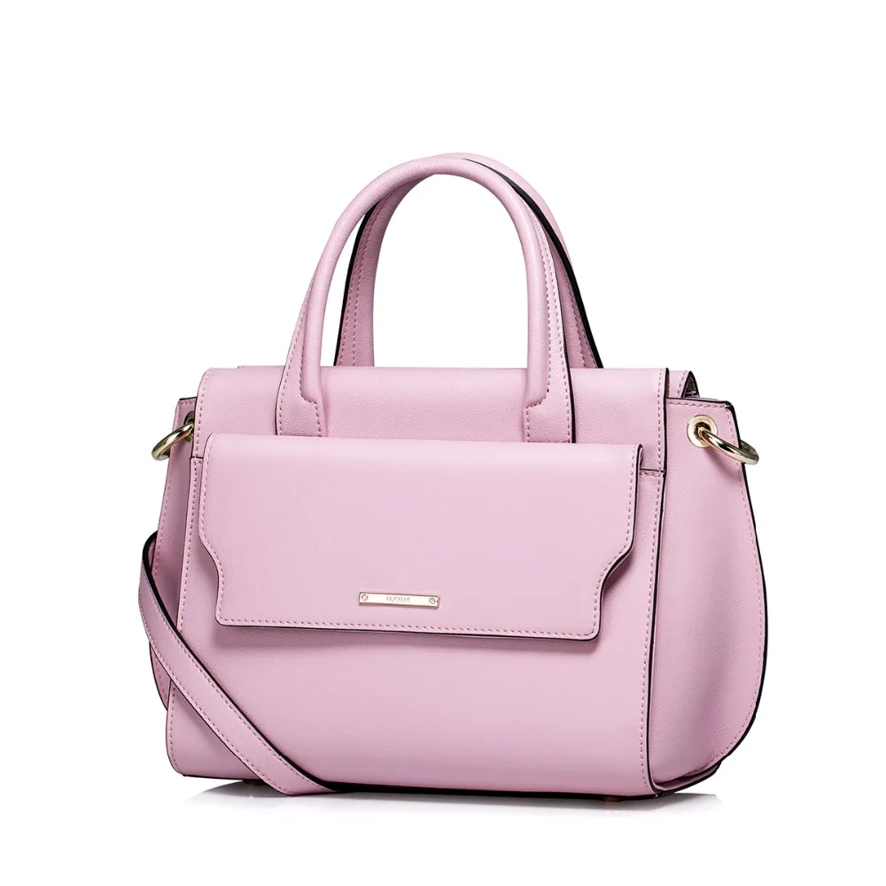 2016 Новая Тенденция Трапеции Крыло Сумки женщин Натуральной Кожи Верхнюю Ручку