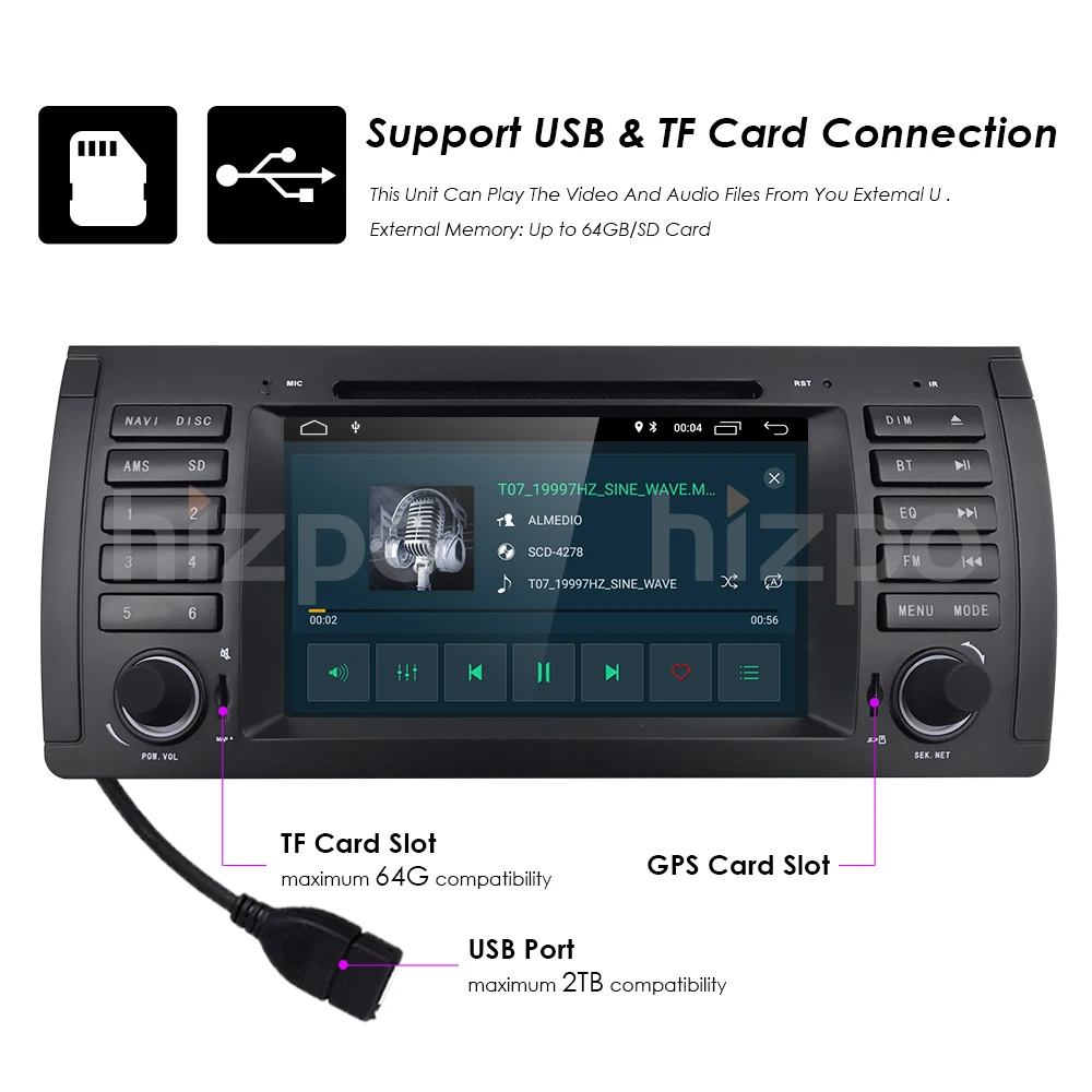 Автомобильные магнитолы с DVD Android 8 1 для BMW E39 E53 M5 (1996 2007) 4G WI FI Bluetooth Phonelink BT 1080 P карта